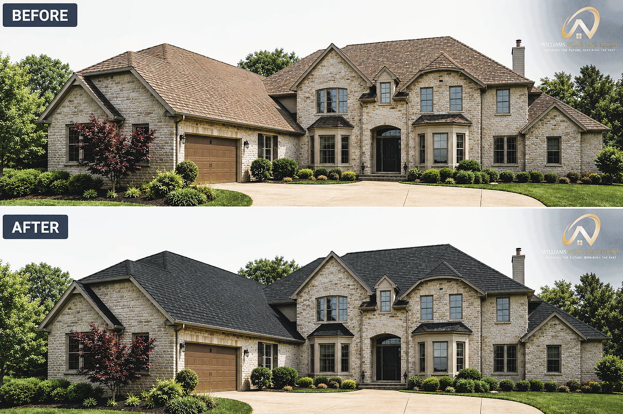Roof Replacement — Colonial Elevation — Williams Home Innovations
