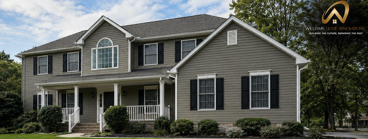 The same home after a full siding replacement by Williams Home Innovations